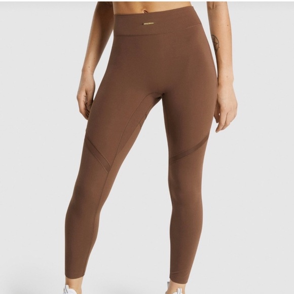 Gymshark Whitney Simmons mesh leggings Brown medium - Picture 3 of 8